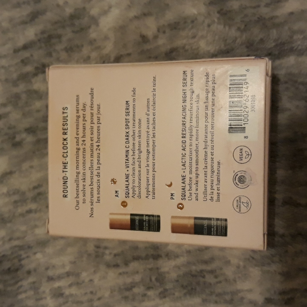 Biossance Vitamin C Serum Lactic Acid Resurfacing Night Serum Duo Travel Size - Picture 6 of 9